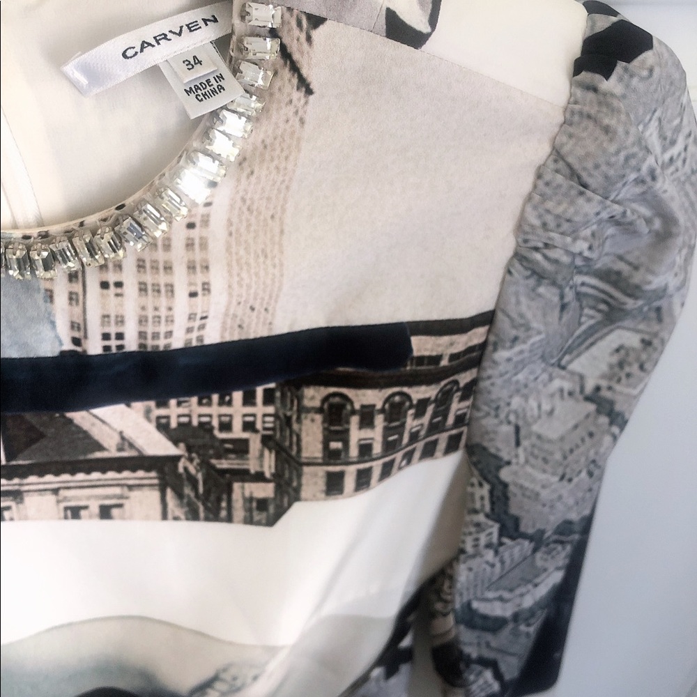Carven Crystal-Embellished Silk-Habotai Dress - Picture 5 of 8